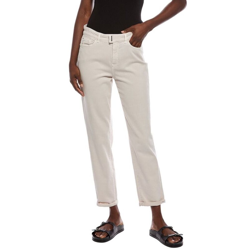 Marc Cain Womens  Straight Crop Jean, White